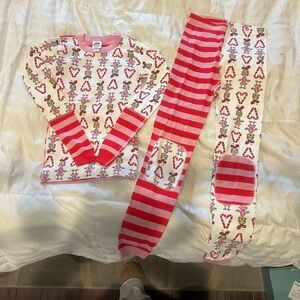 Hanna Andersson Grinch Cindy Lou Who Pink and White Kids Pajama Set